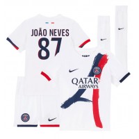 Dres Paris Saint-Germain Joao Neves #87 Preč pre deti 2024-25 Krátky Rukáv (+ trenírky)